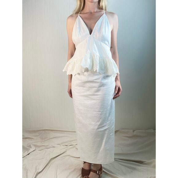 THE JETSET DIARIES After Forever Halter Ruffle Flounce Maxi Dress NWT US MEDIUM - Picture 2 of 14